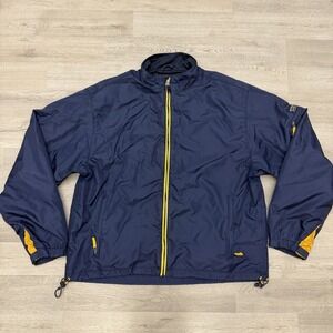 Vintage Abercrombie & Fitch Gym Issue Rain Jacket Mens XL Navy Ripstop Shell Y2K